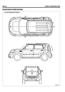 Геометрические размеры кузова Kia Soul